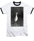 Curious Young Bird Standing in Water - Baseball T-Shirt
