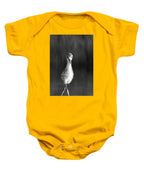 Curious Young Bird Standing in Water - Baby One-Piece