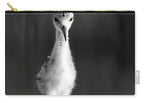 Curious Young Bird Standing in Water - Zip Pouch