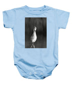 Curious Young Bird Standing in Water - Baby One-Piece