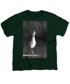 Curious Young Bird Standing in Water - Youth T-Shirt