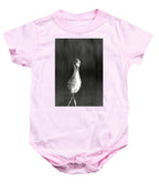 Curious Young Bird Standing in Water - Baby One-Piece