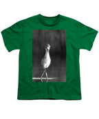 Curious Young Bird Standing in Water - Youth T-Shirt