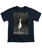 Curious Young Bird Standing in Water - Youth T-Shirt