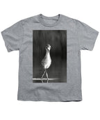 Curious Young Bird Standing in Water - Youth T-Shirt
