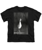 Curious Young Bird Standing in Water - Youth T-Shirt