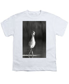Curious Young Bird Standing in Water - Youth T-Shirt