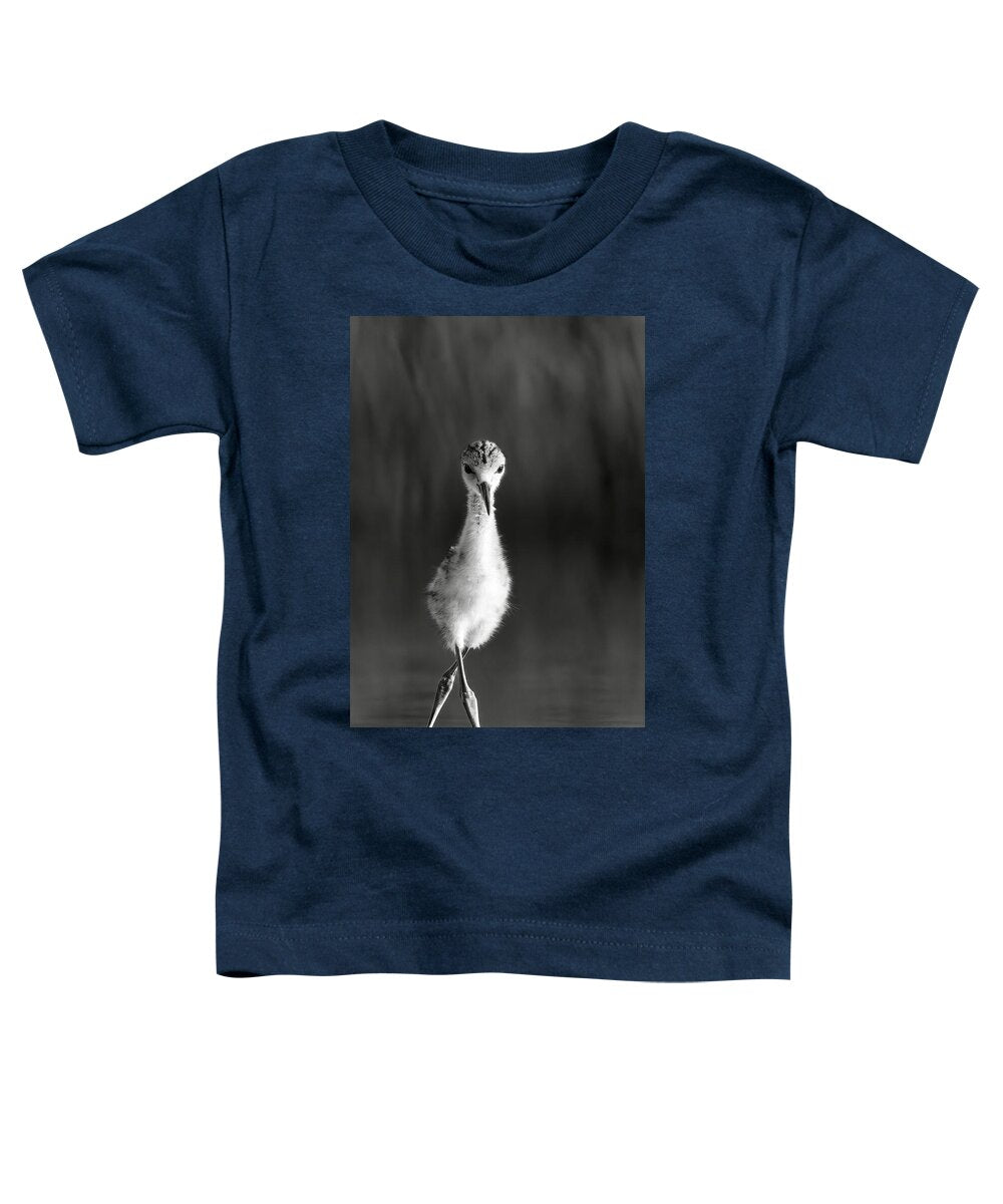 Curious Young Bird Standing in Water - Toddler T-Shirt