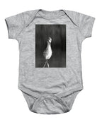 Curious Young Bird Standing in Water - Baby One-Piece