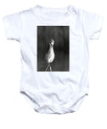 Curious Young Bird Standing in Water - Baby One-Piece