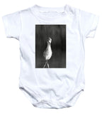 Curious Young Bird Standing in Water - Baby One-Piece