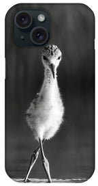 Curious Young Bird Standing in Water - Phone Case