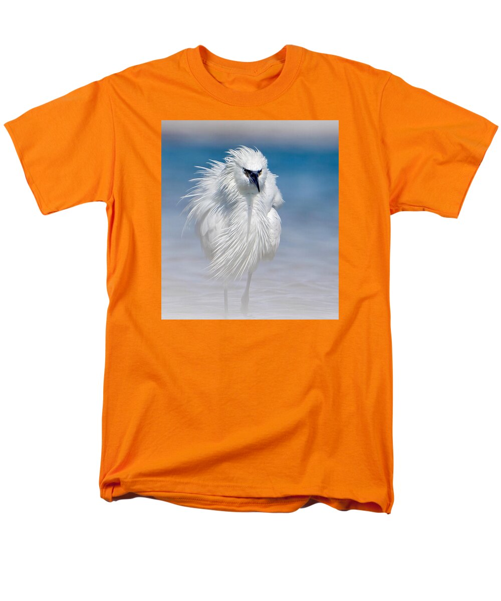 Elegant White Egret in Water - Men's T-Shirt  (Regular Fit)