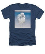 Elegant White Egret in Water - Heathers T-Shirt