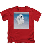 Elegant White Egret in Water - Kids T-Shirt