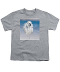 Elegant White Egret in Water - Youth T-Shirt