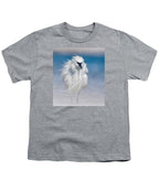 Elegant White Egret in Water - Youth T-Shirt