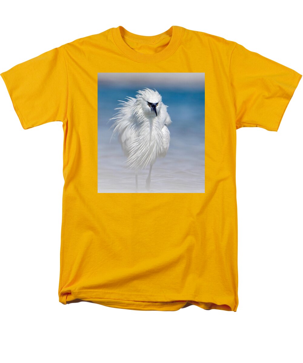 Elegant White Egret in Water - Men's T-Shirt  (Regular Fit)