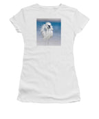 Elegant White Egret in Water - Women's T-Shirt