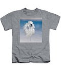 Elegant White Egret in Water - Kids T-Shirt