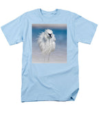 Elegant White Egret in Water - Men's T-Shirt  (Regular Fit)