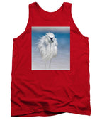 Elegant White Egret in Water - Tank Top