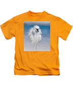 Elegant White Egret in Water - Kids T-Shirt