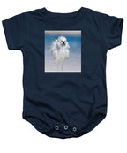 Elegant White Egret in Water - Baby One-Piece