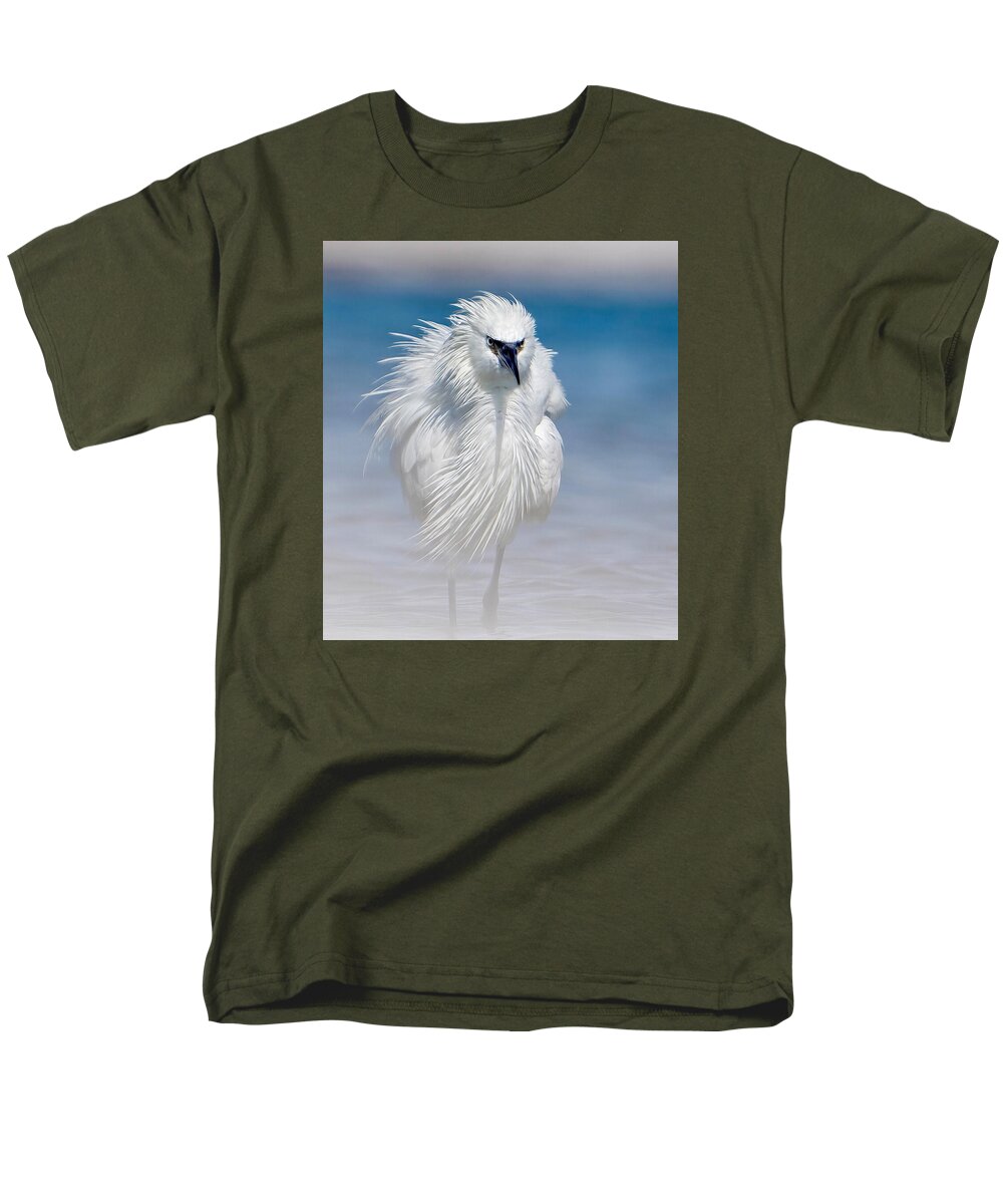 Elegant White Egret in Water - Men's T-Shirt  (Regular Fit)