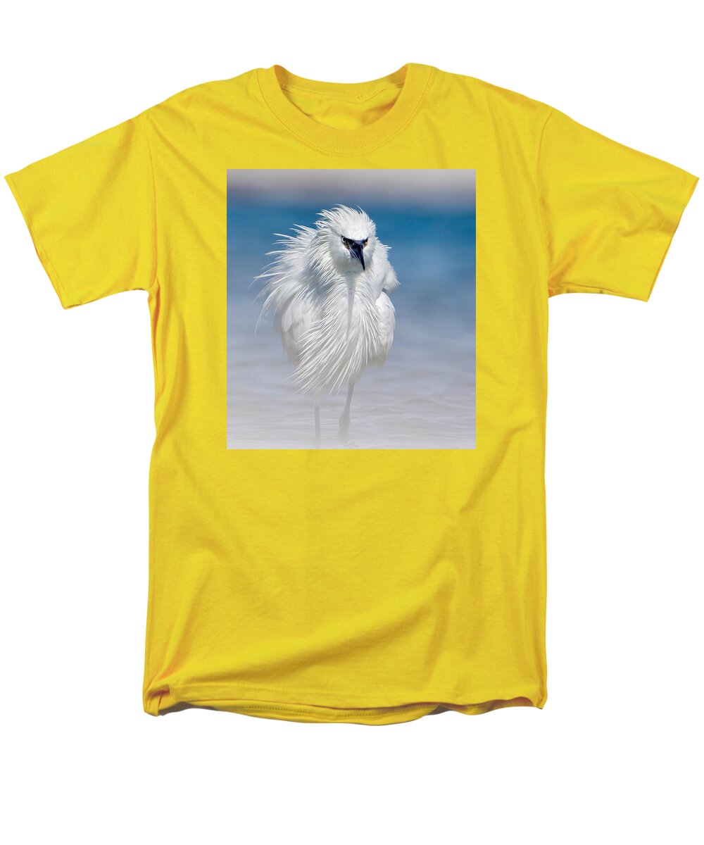 Elegant White Egret in Water - Men's T-Shirt  (Regular Fit)