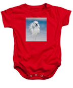 Elegant White Egret in Water - Baby One-Piece