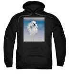 Elegant White Egret in Water - Sweatshirt