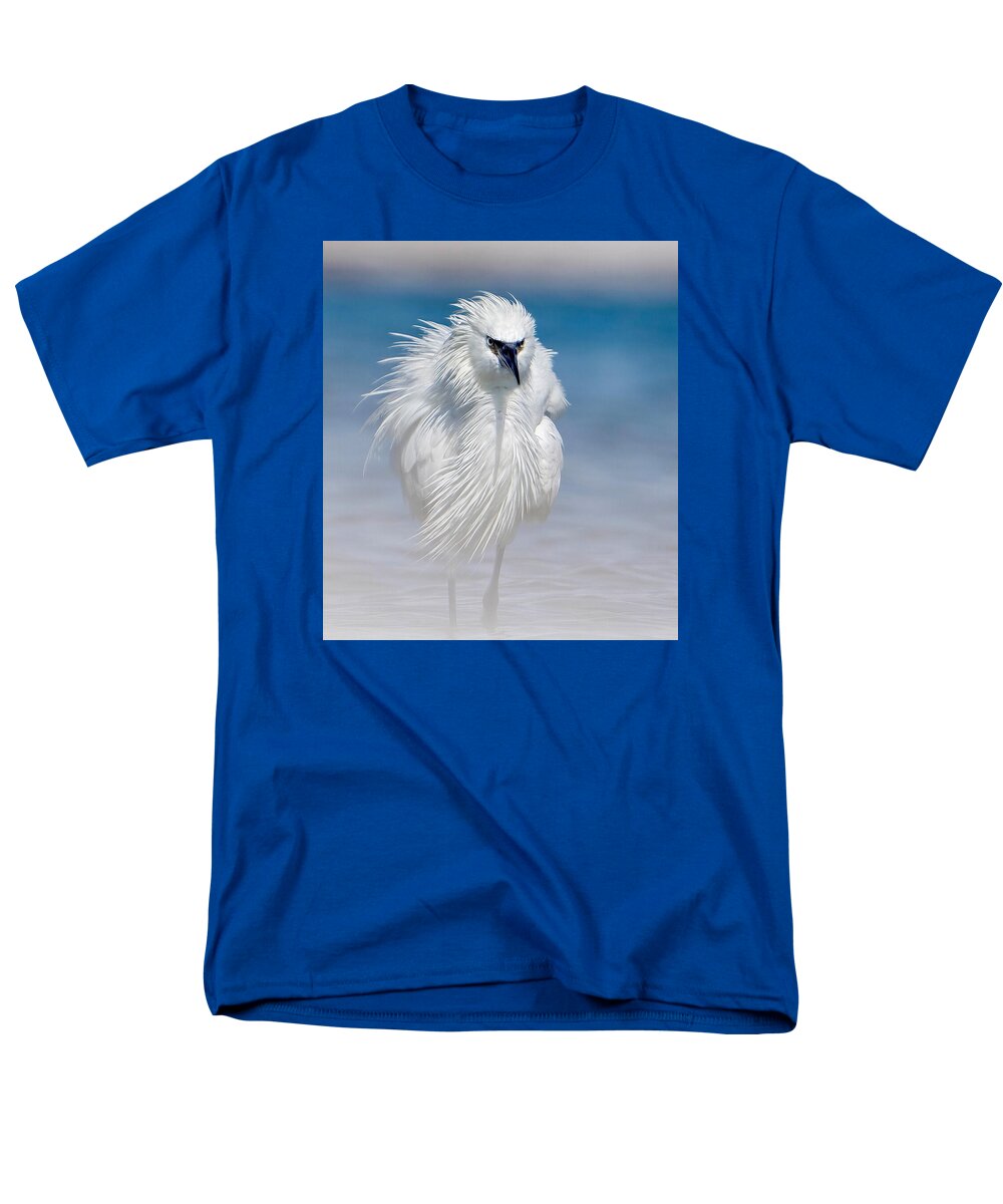 Elegant White Egret in Water - Men's T-Shirt  (Regular Fit)