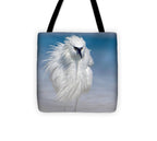 Elegant White Egret in Water - Tote Bag