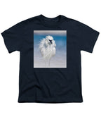 Elegant White Egret in Water - Youth T-Shirt