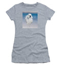Elegant White Egret in Water - Women's T-Shirt