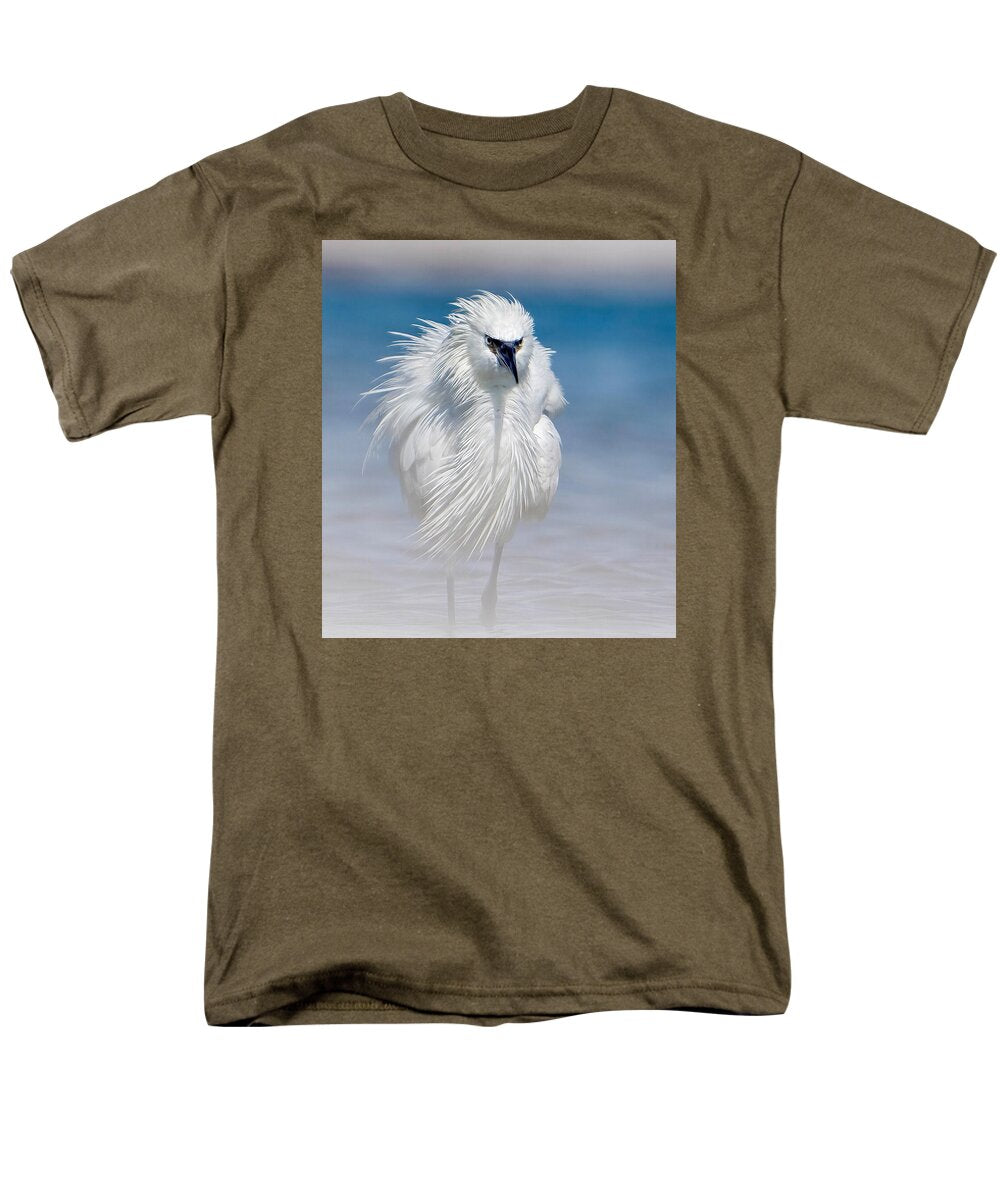 Elegant White Egret in Water - Men's T-Shirt  (Regular Fit)