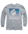 Elegant White Egret in Water - Long Sleeve T-Shirt