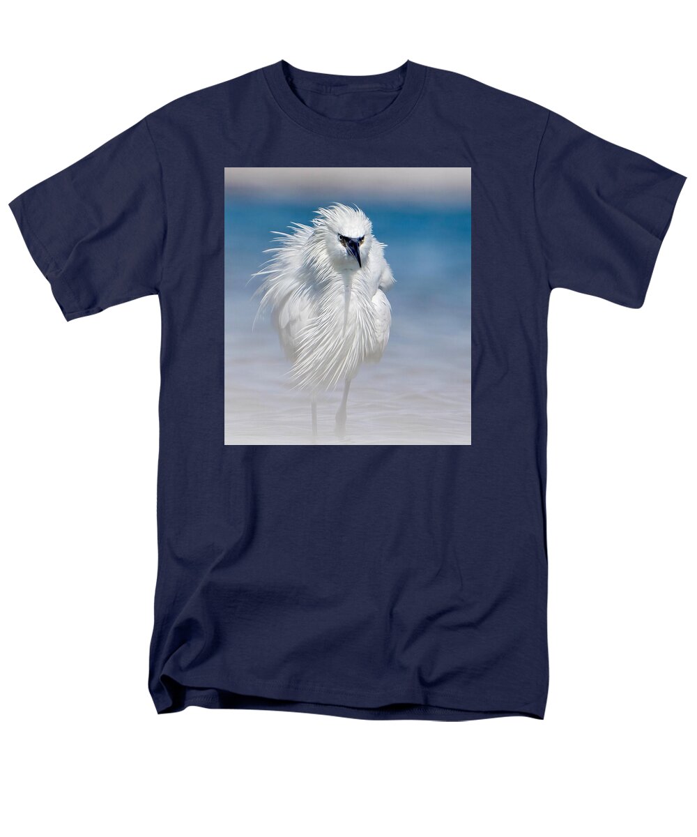 Elegant White Egret in Water - Men's T-Shirt  (Regular Fit)