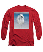 Elegant White Egret in Water - Long Sleeve T-Shirt