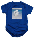 Elegant White Egret in Water - Baby One-Piece