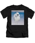 Elegant White Egret in Water - Kids T-Shirt