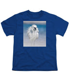 Elegant White Egret in Water - Youth T-Shirt