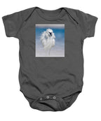 Elegant White Egret in Water - Baby One-Piece