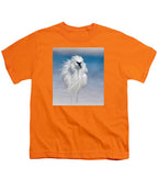 Elegant White Egret in Water - Youth T-Shirt