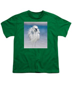 Elegant White Egret in Water - Youth T-Shirt