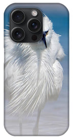 Elegant White Egret in Water - Phone Case