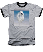 Elegant White Egret in Water - Baseball T-Shirt