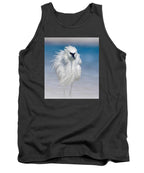 Elegant White Egret in Water - Tank Top