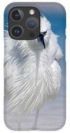 Elegant White Egret in Water - Phone Case